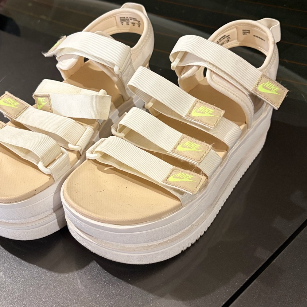 Nike Women's White Platform Sandals